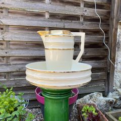 ceramic pitcher/jug & bowl