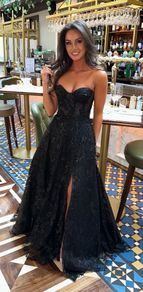 Black strapless corset ball gown / debs / Ty ball/ prom