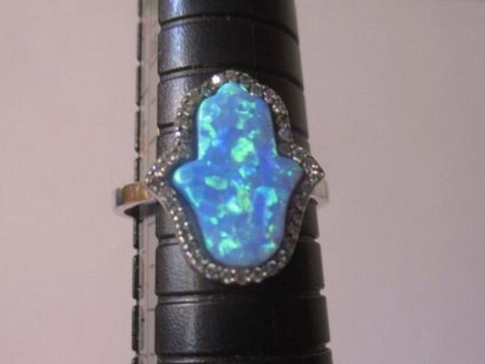 Opal Sterling Silver Ring