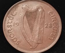 #985 - Ireland - 1928 - One Penny - KM.3