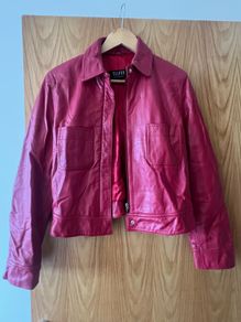 TAIFUN Red Leather Jacket