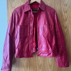 TAIFUN Red Leather Jacket