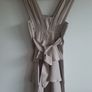 Spotlight by Warehouse Taupe/Champagne Satin Ruffle Dress - Size UK 8 (EU 36) Image 3