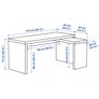 White corner pull out desk Image 5