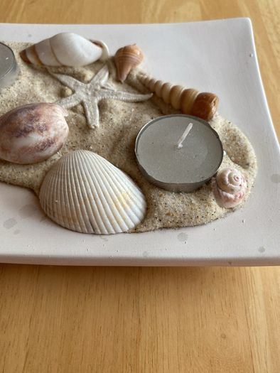 Candle holder - sea shells