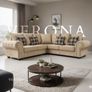 Verona Beige Scatter or Fullback Cushions Sofa Image 3