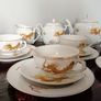 Japanese Porcelain Dragonware Tea Set with Geisha Lithopane. Image 2