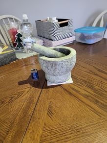 Pestle and mortar granite