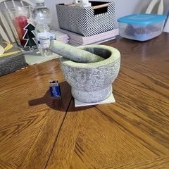 Pestle and mortar granite