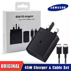 Original Samsung 45W UK Super Fast Type C Charger Plug/ Cable