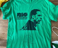 Rio Ferdinand signed Charity Shirt Green