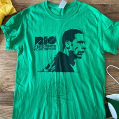 Rio Ferdinand signed Charity Shirt Green