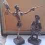 2 X Vintage Ouro Artesania Carved Figures (16") Image 3