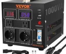 NEW SALE | Voltage Converter Transformer, 1000W, Heavy Duty Step Up/Down Transformer, Convert from 110 Volt to 220 Volt and from 220 Volt to 110 Volt, with US Outlet EU Outlet 5V USB Port, CE Certified