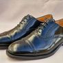 Loake Oban - Black Polished Leather Semi Brogue Size 8.5 Image 5