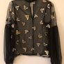 Topshop see-through blouse size 8 sequin bee motif Image 3