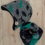 Boys Dino hat and snood set Image 3