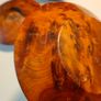 A pair of Burr Walnut tea light holders and burr lidded container Image 3