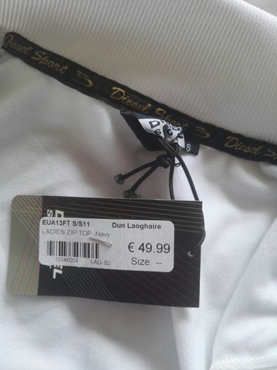 Ladies Diesel Sport Zip Top