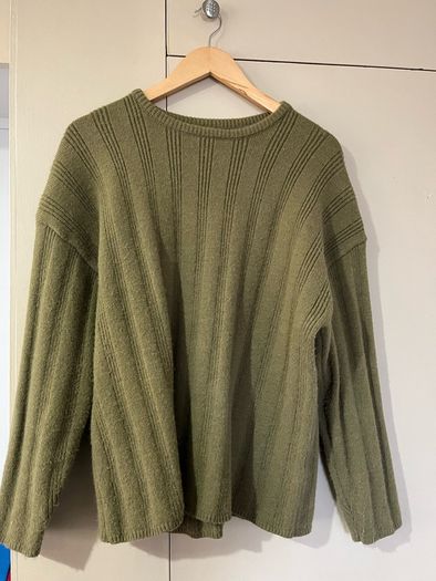 100% cotton green sweater
