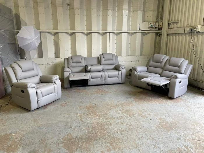 Axel Manual Leather Recliner Sofa Set