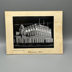 Vintage 1953 CIE Christmas Card Kingsbridge Station Dublin Irish Railway Heuston