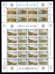 1986 Isle of Man Europa Nature and Environment Protection Commemorative Stamp Sheetlets Mint Never Hinged (MNH)