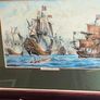 Framed Picturer print of The Spanish Armada, a naval fleet sent by Spain against England in 1588. Image 9