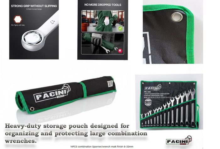 14PCS combination Spanner/wrench matt finish 8-32mm