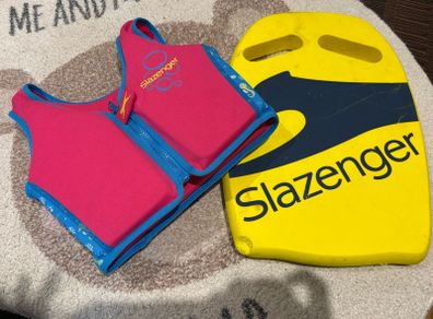 Slazenger Kids' Float/Swim Vest and Swim Kickboard