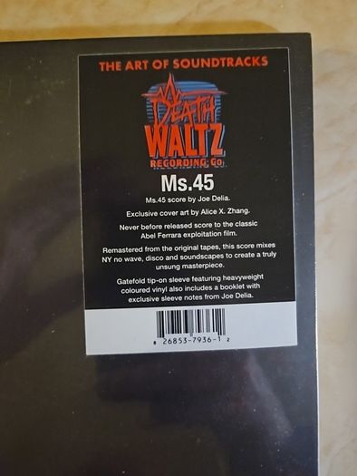 Joe Delia LP - Ms.45 Soundtrack (NEW)