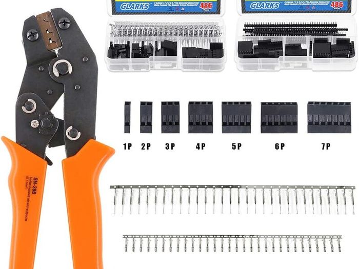 486pcs Wire Crimper Plier With Connector Set Sn 28b Ratchet Crimping ...
