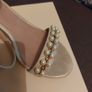 NEXT low heel occasion stiletto. Size 4. Like new. Gold / pearl. Rrp 52 euro Image 3