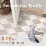 Rugs Living Room Area Rug 200x300cm Beige Bedroom Large Checkered Carpet Washable Non Slip Lounge Office Dining Room Soft Low Pile Modern Geometric Carpets Image 3