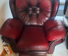 Real leather armchair