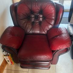 Real leather armchair