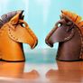 horse head leather keychain Image 2
