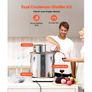 13.2 Gal / 50 L Stainless Steel Water Alcohol Distiller with Copper Coil, Home Brewing Refining Fermentation Kit with Thermometer & Pump Image 6