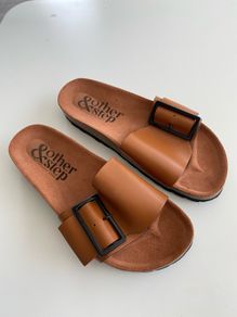 &Other Step ladies tan sliders