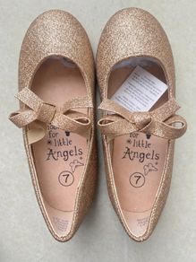 Girls glitter shoes gold /champagne colour
