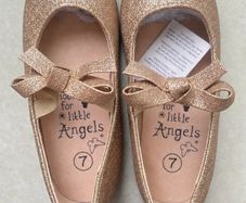 Girls glitter shoes gold /champagne colour