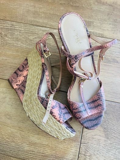 Michael Kors wedges sneak print leather