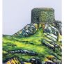 Martello Tower, Dalkey Island, A6 framed print by artist Helen Mathews Image 2