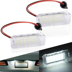 2 Pcs Error Free License Plate Lamp Taillight, 12V 6500K License Number Plate Light LED Rear Number Plate Light Lamps for Ford Focus Fiesta Mondeo Kuga S-Max C-Max