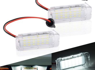 2 Pcs Error Free License Plate Lamp Taillight, 12V 6500K License Number Plate Light LED Rear Number Plate Light Lamps for Ford Focus Fiesta Mondeo Kuga S-Max C-Max