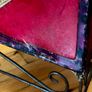 Beautiful antique Moroccan leather and iron handmade lamp Image 5