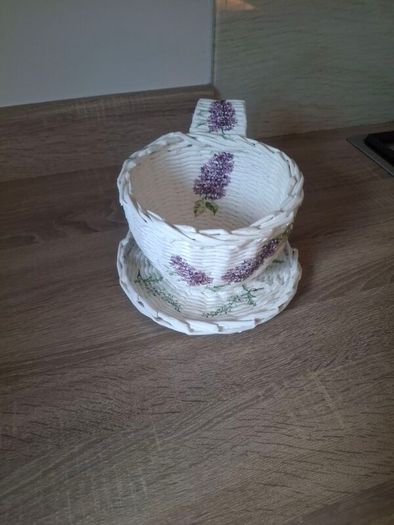 Handmade newspaper basket
