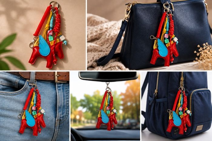 Handmade Pegasus Bag Charm & Keychain / Lucky Pegasus Collection