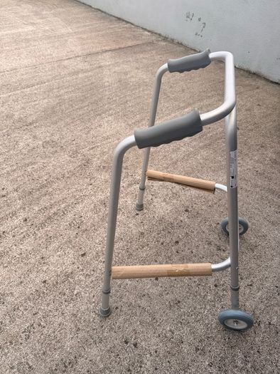 Lightweight Folding Walking Frame with Wheels Height Adjustable