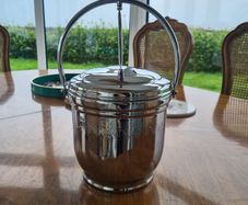 Vintage Chromium on Solid Brass Ice Bucket